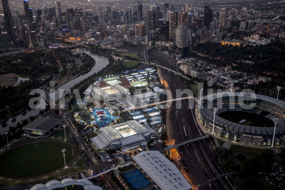 Aerial Image of Tennis In Melbourne