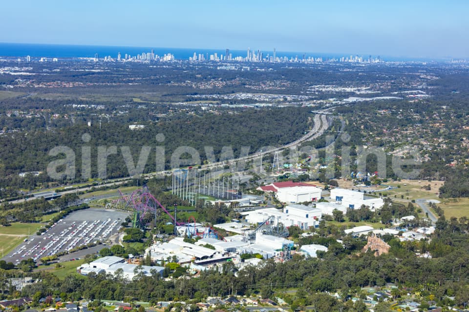 Aerial Image of Warner Bros. Movie World Gold Coast
