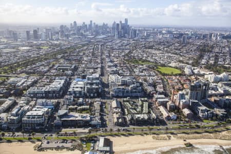 Aerial Image of PORT MELBOURNE TO THE CBD
