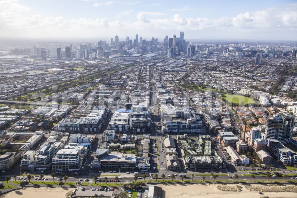 Aerial Image of Port Melbourne To The CBD