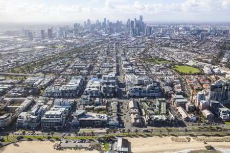 Aerial Image of PORT MELBOURNE TO THE CBD