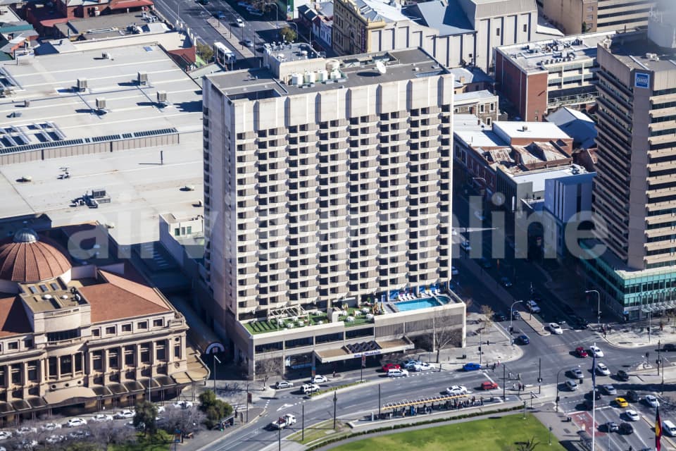Aerial Image of Hilton Hotel Adelaide