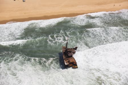 Aerial Image of SYGNA WRECK, STOCKTON BEACH