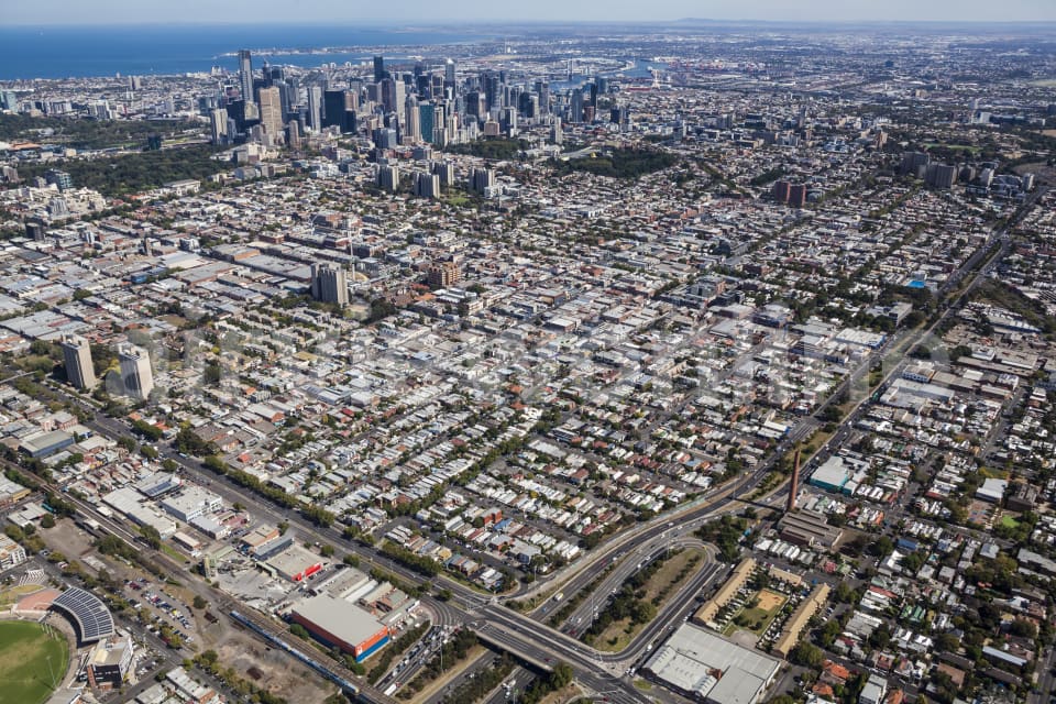 Aerial Image of Clifton Hill To CBD
