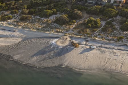 Aerial Image of REPLENISHING THE SAND, BONBEACH.