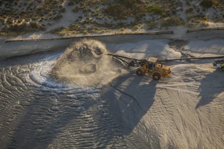 Aerial Image of REPLENISHING THE SAND, BONBEACH.