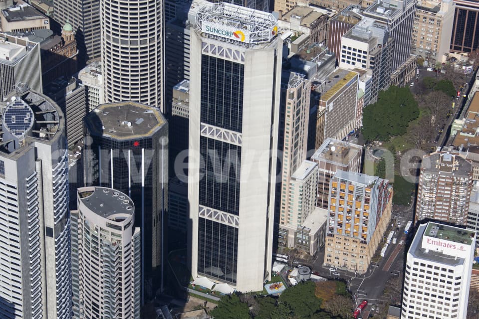 Aerial Image of High Rise Close Up