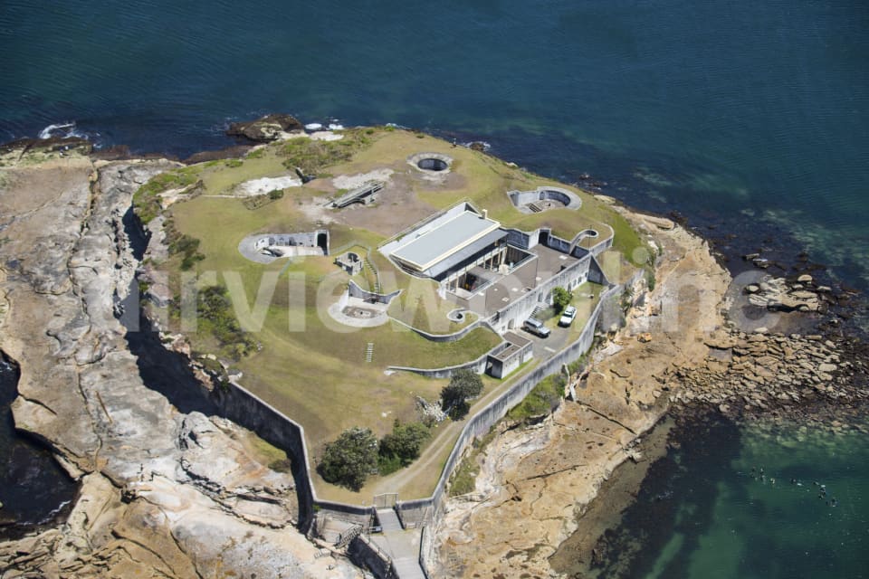 Aerial Image of Bare Island Historic Site