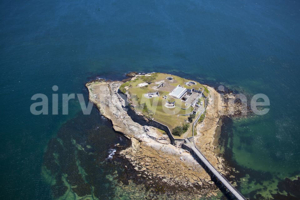 Aerial Image of Bare Island Historic Site