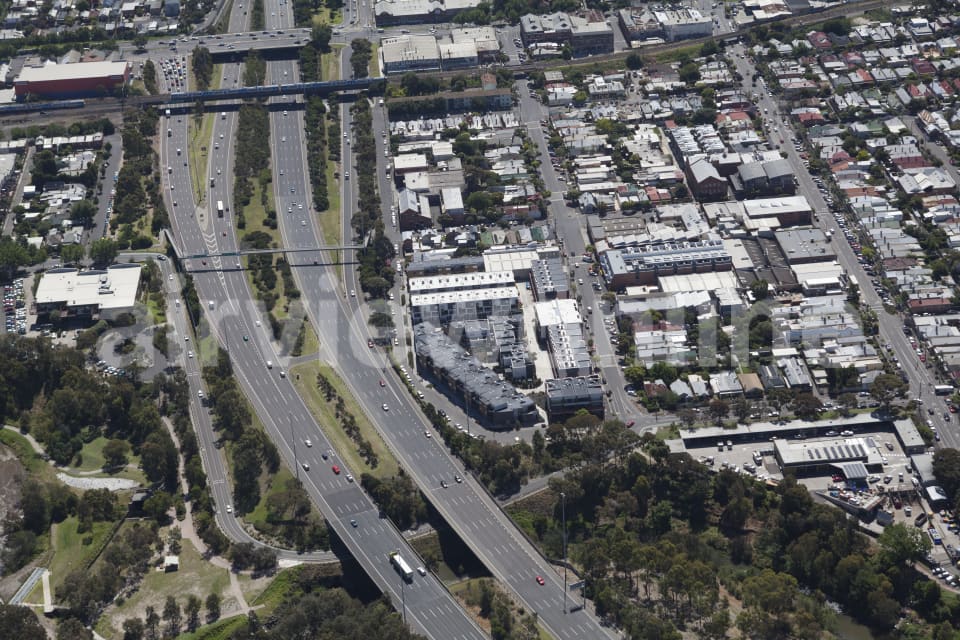 Aerial Image of Clifton Hill looking west up Alexandra Parade