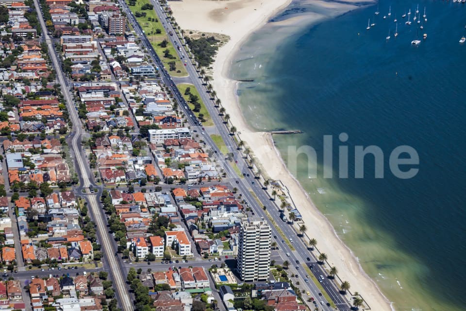 Aerial Image of St Kilda Beach
