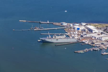 Aerial Image of HMAS CANBERRA UNDER CONSTRUCTION 121213