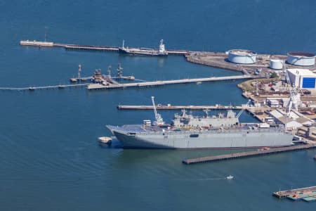 Aerial Image of HMAS CANBERRA UNDER CONSTRUCTION 121213