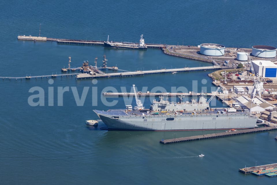 Aerial Image of Hmas Canberra Under Construction 121213