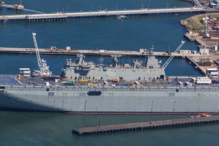 Aerial Image of HMAS CANBERRA UNDER CONSTRUCTION 121213