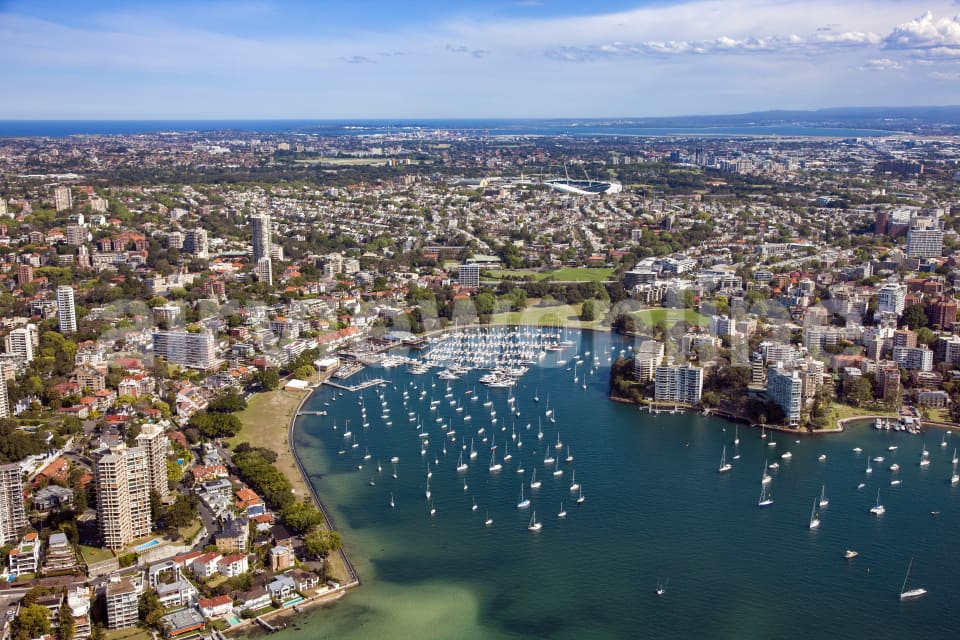 Aerial Image of Rushcutters Bay