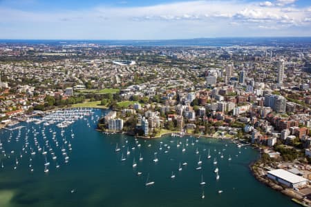 Aerial Image of RUSHCUTTERS BAY