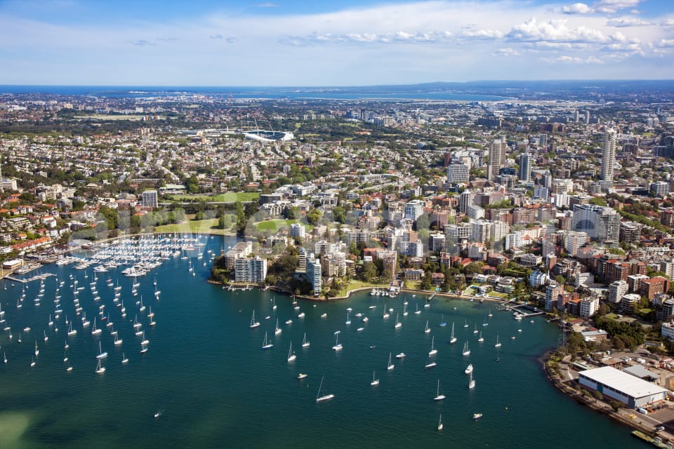 Aerial Image of Rushcutters Bay