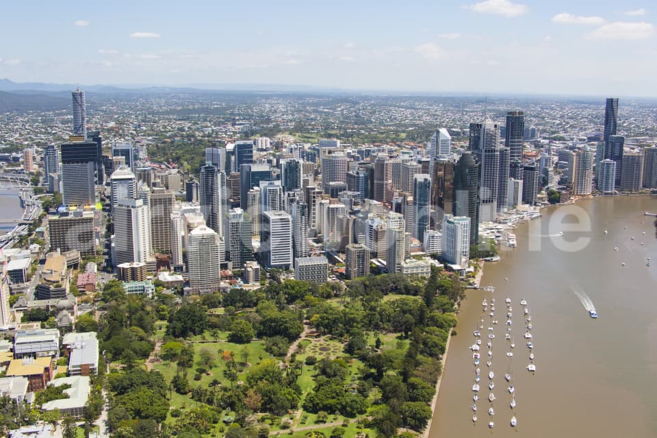 Aerial Image of Brisbane Botanical Gardens
