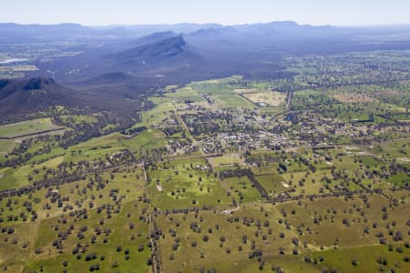 Aerial Image of DUNKELD WITH THE GRAMPIANS