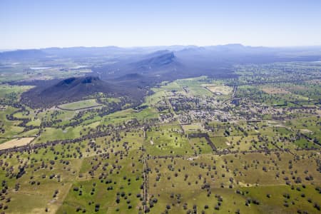 Aerial Image of DUNKELD WITH THE GRAMPIANS