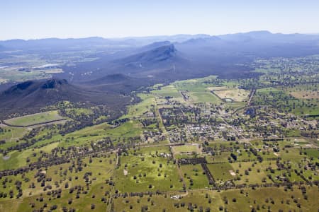 Aerial Image of DUNKELD WITH THE GRAMPIANS