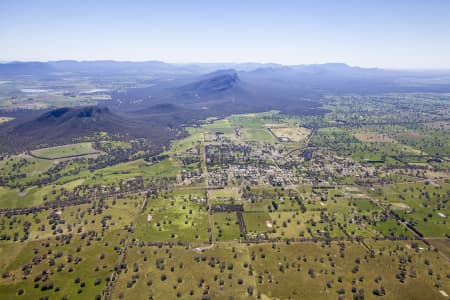 Aerial Image of DUNKELD WITH THE GRAMPIANS