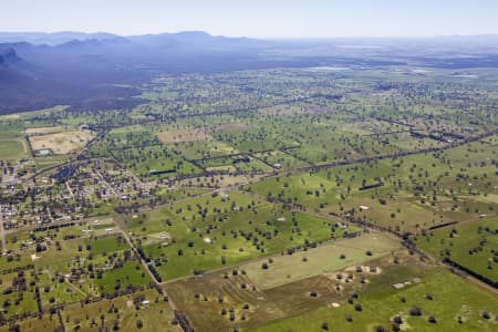 Aerial Image of DUNKELD WITH THE GRAMPIANS