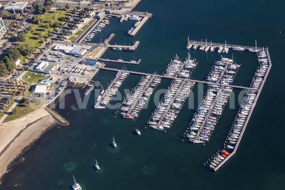 Aerial Image of Boat Harbour In Geelong