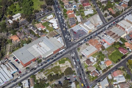 Aerial Image of SYDNEY ROAD IN COBURG, MELBOURNE.