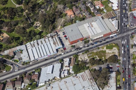 Aerial Image of SYDNEY ROAD IN COBURG, MELBOURNE.