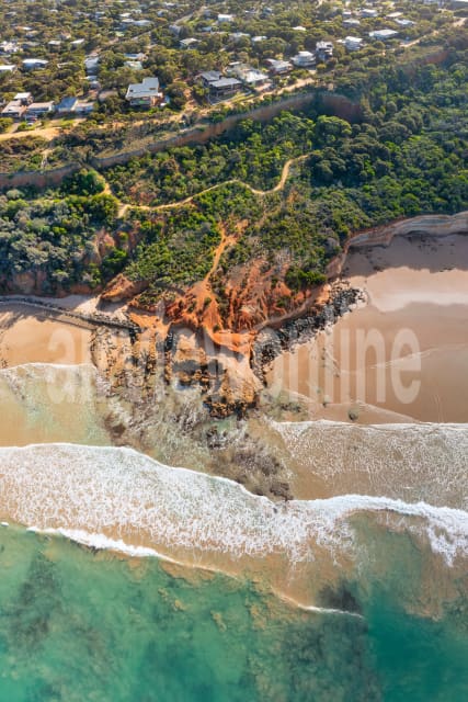 Aerial Image of Soapy Rock at Point Roadknight Beach