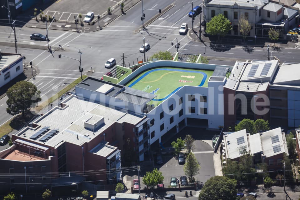 Aerial Image of Intersting Rooftop In Port Melbourne