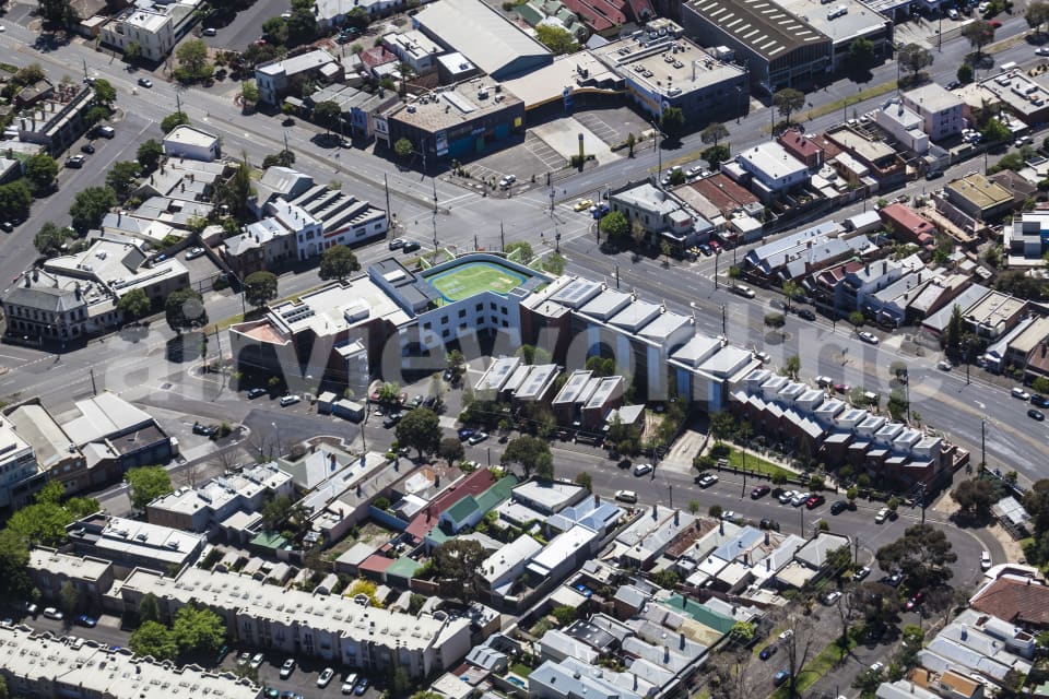 Aerial Image of Intersting Rooftop In Port Melbourne