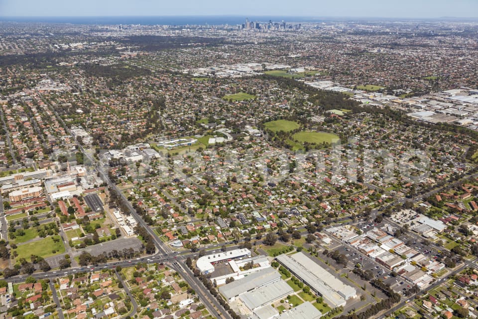 Aerial Image of Bellfield And Melbourne CBD