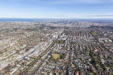 Aerial Image of HAWTHORN TO THE CBD