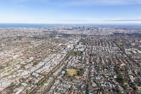 Aerial Image of HAWTHORN TO THE CBD
