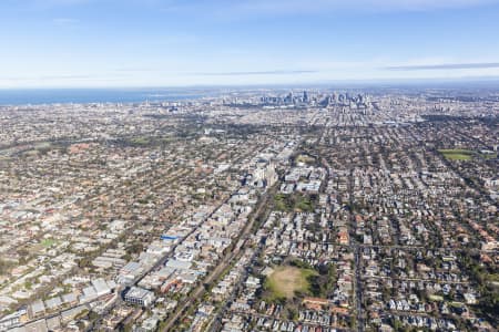 Aerial Image of HAWTHORN TO THE CBD