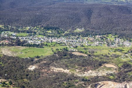 Aerial Image of HEATHCOTE WINE REGION IN VICTORIA.