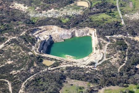 Aerial Image of OPEN CUT MINE, HEATHCOTE.