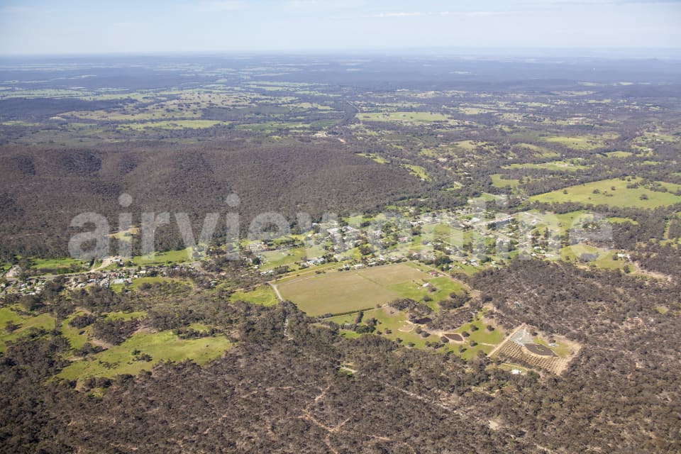 Aerial Image of Heathcote Wine Region In Victoria