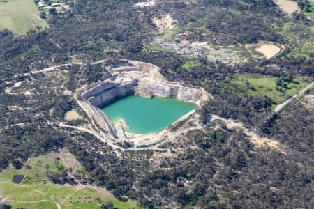 Aerial Image of OPEN CUT MINE, HEATHCOTE.