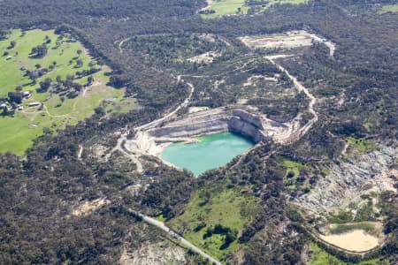 Aerial Image of OPEN CUT MINE, HEATHCOTE.