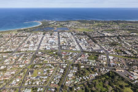 Aerial Image of WARNAMBOOL CITY CENTER