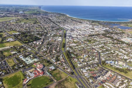 Aerial Image of WARRNAMBOOL CITY CENTER