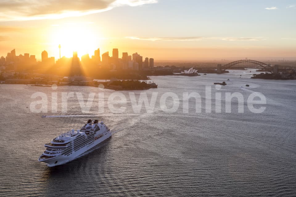 Aerial Image of Sydney Sunset