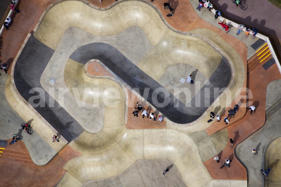 Aerial Image of Marina Triangle Reserve skate park  in St Kilda