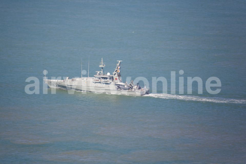 Aerial Image of Armidale-class patrol boat of Darwin