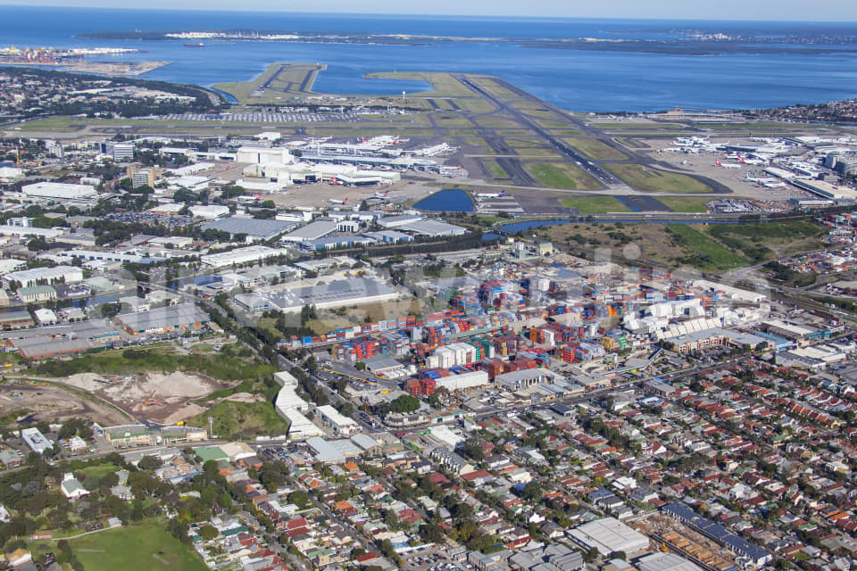 Aerial Image of Tempe and Sydney Airport