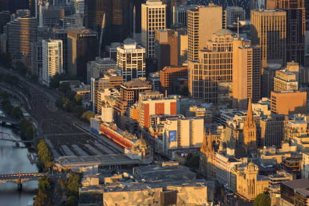 Aerial Image of FLINDERS STREET, MELBOURNE